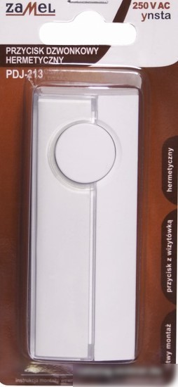 Кнопка для звонка Zamel PDJ-213 (белый)