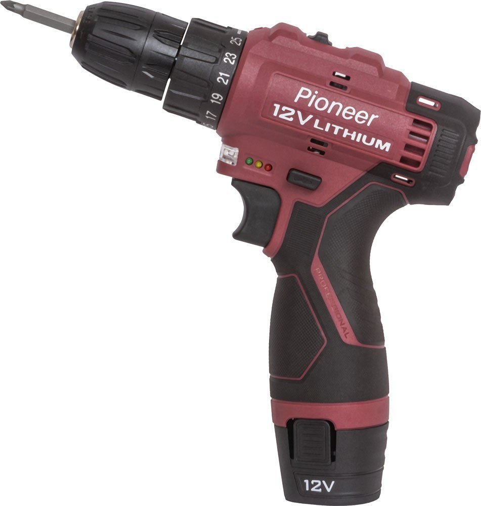 Дрель-шуруповерт Pioneer Tools CD-M1215-02C (с 2-мя АКБ, кейс)