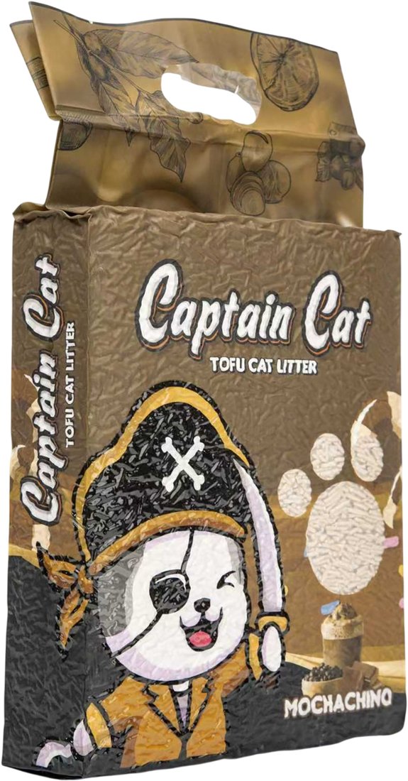 Наполнитель для туалета Captain Cat Тофу Мокачино (7 л/2.5 кг)