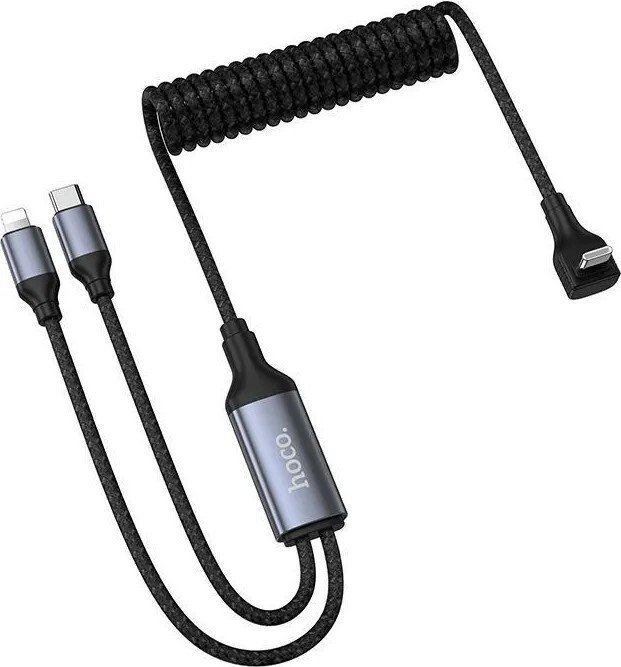 Кабель Hoco DU60 USB Type-C - USB Type-C/Lightning (1.5 м, черный)