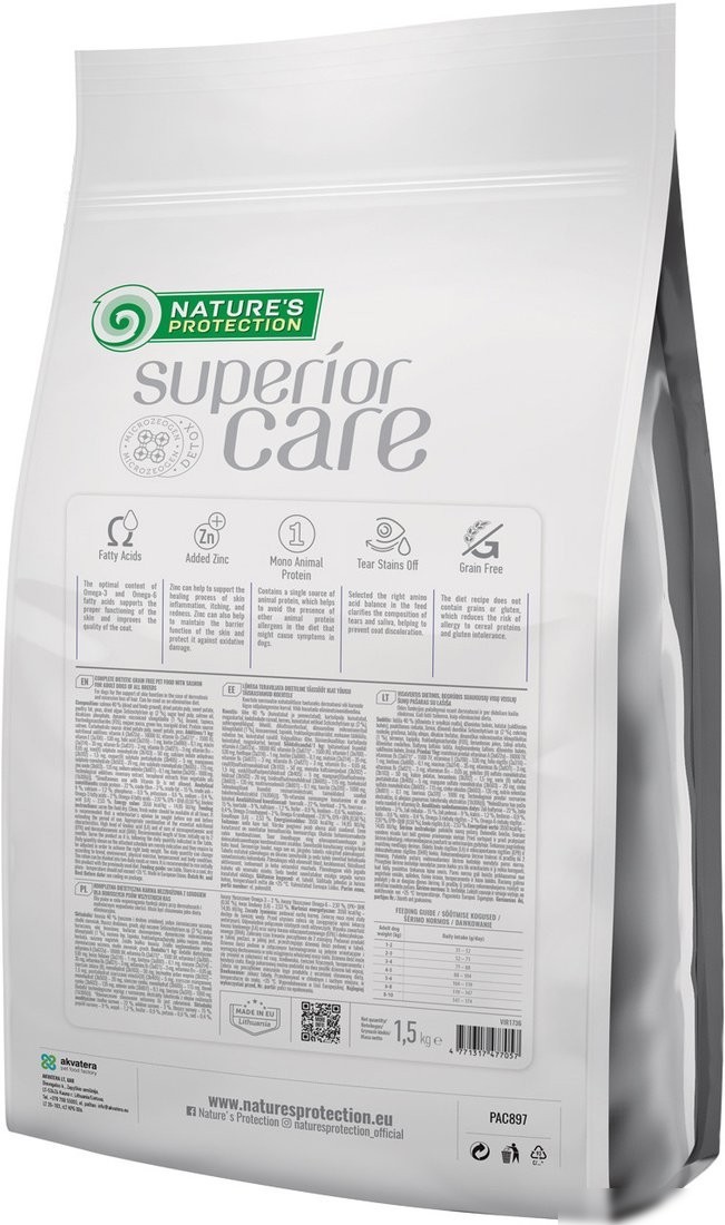Сухой корм для собак Nature's Protection Vet Diet Dermatosis Salmon NPSCVET47580 1.5 кг
