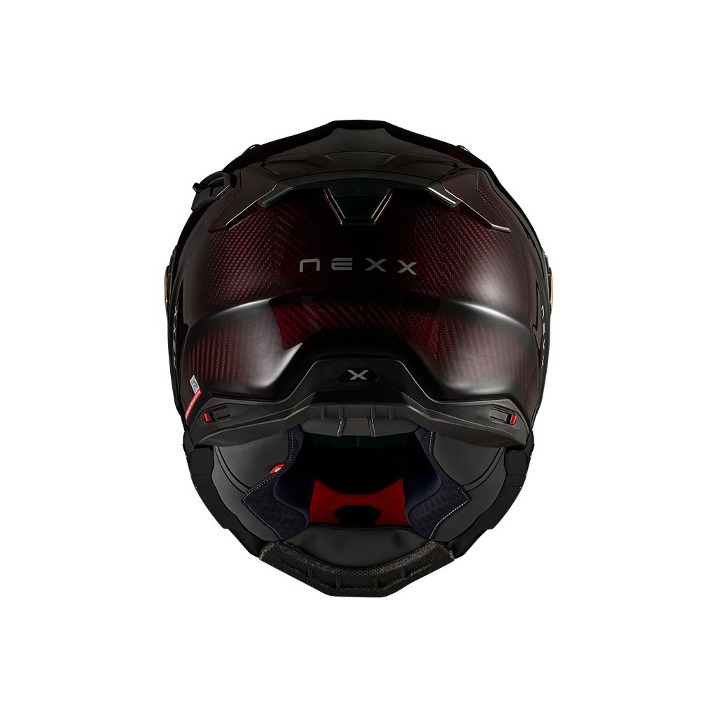 Мотошлем Nexx Helmets X.WST3 Lava Carbon (2XL, красный)
