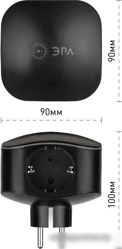 Разветвитель ЭРА SP-3e-USB-Black Б0046364