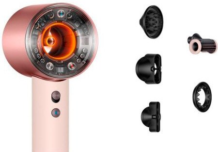 Фен Dyson HD16 Supersonic Nural Straight+Wavy (с переходником на евровилку, керамический розовый/розовое золото)