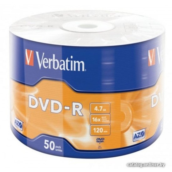 DVD-R диск Verbatim 4.7Gb 16x Verbatim DLP Matt Silver по 50 шт. в плёнке 043788 DVD-R диск Verbatim 4.7Gb 16x Verbatim DLP Matt Silver по 50 шт. в плёнке 043788