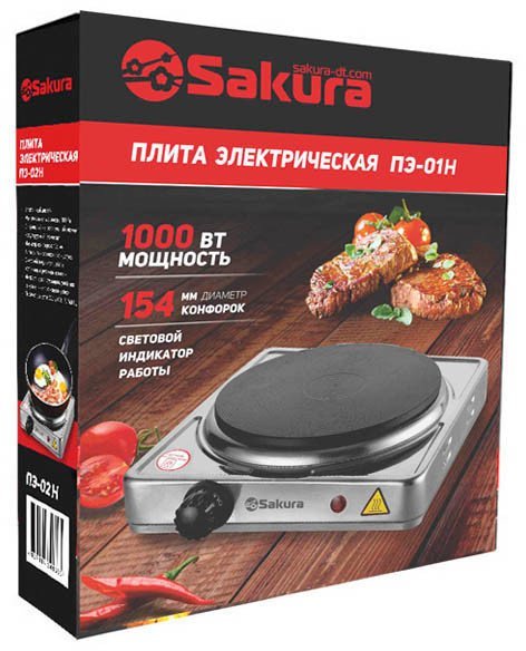 Настольная плита Sakura ПЭ-01Н