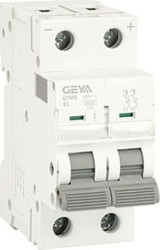 Выключатель автоматический GEYA GYM9-2P-1B 2P 1A B 6kA 2M GYM92P1B