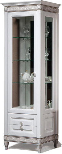 Шкаф-витрина Гомельдрев Бристоль ГМ 6401-01 Дуб (дуб белый/патина)
