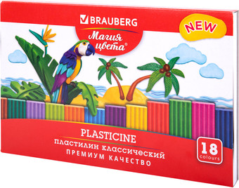 Пластилин BRAUBERG Магия цвета New 106427 (18 цв)
