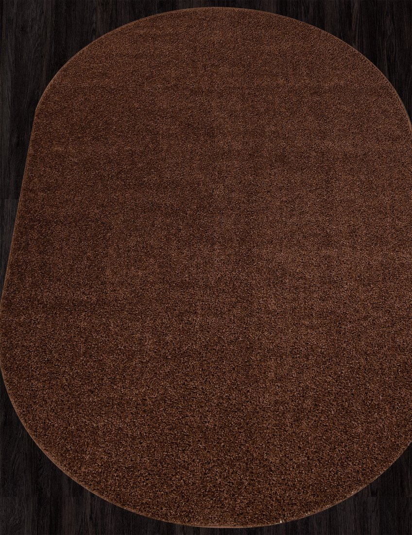 Ковер для жилой комнаты Merinos Lana T600-OVAL-BROWN (1.5x2.3)