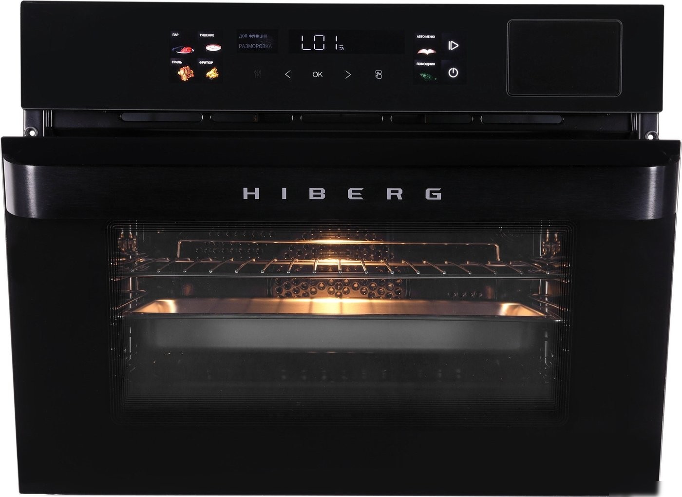 Электрический духовой шкаф Hiberg S-VMF 5515 B Smart