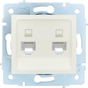 Розетка компьютерная Lezard Asti 7081-3088-141 (жемчужно-белый перламутр)