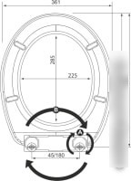Сиденье для унитаза Bisk Iris Foto 04152 (пляж)