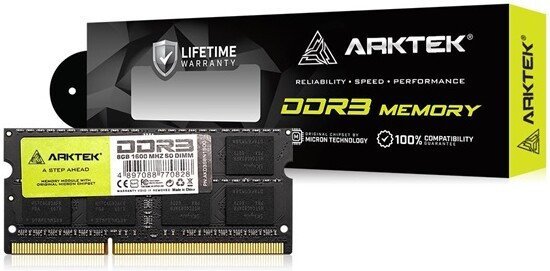 Оперативная память Arktek 8ГБ DDR3 SODIMM 1600 МГц AKD3S8N1600