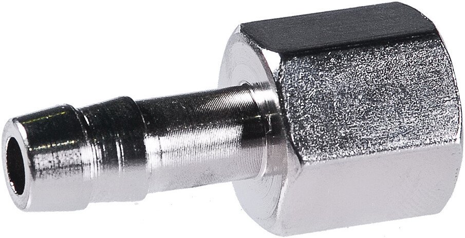 Фитинг Fubag Переходник 1/4" F на елочку 8 мм с обжимным кольцом 11х13 мм 8641970