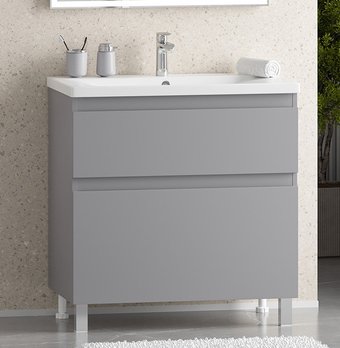 Misty Тумба с умывальником Лаки 80 П-Лак-01080-5012Я+RCW-140380WH