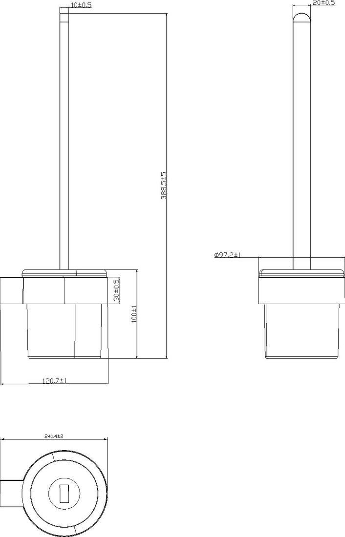 Ершик для унитаза Lauter 21TS3023 (Matt Black)