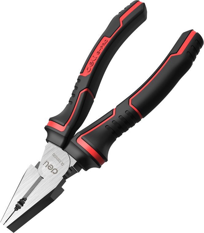 Плоскогубцы Deli RS DL100107G (180мм, черный/красный)