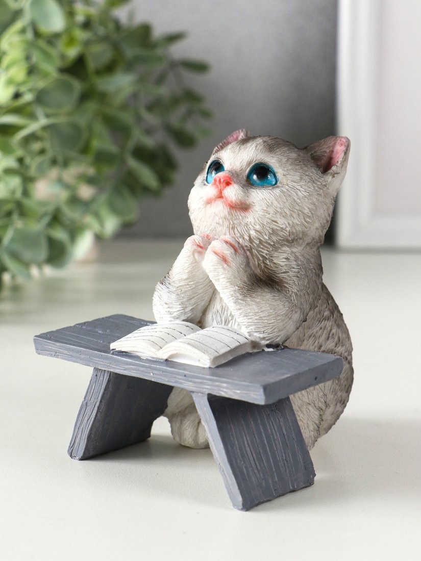 Статуэтка Sima-Land Котик с книгой за партой 10904399