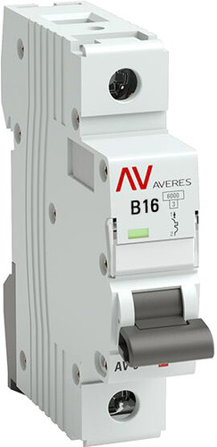 Выключатель автоматический EKF Averes AV-6 1P 16A (B) 6kA mcb6-1-16B-av