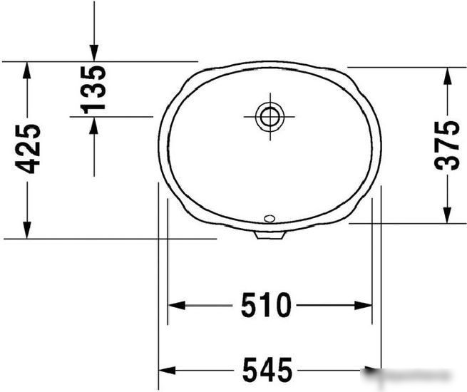 Умывальник Duravit Vero 0466510000