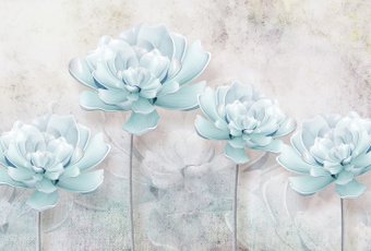 Фотообои Vimala Рисованные цветы 10 270x400