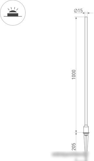 Садовый светильник Arlight KT-CHAMPAGNE-L1000-3W Warm3000 034167