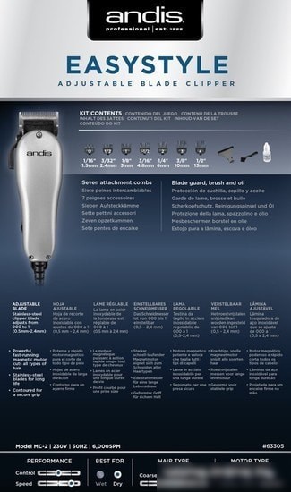 Машинка для стрижки Andis EasyStyle Adjustable Blade Clipper MC-2