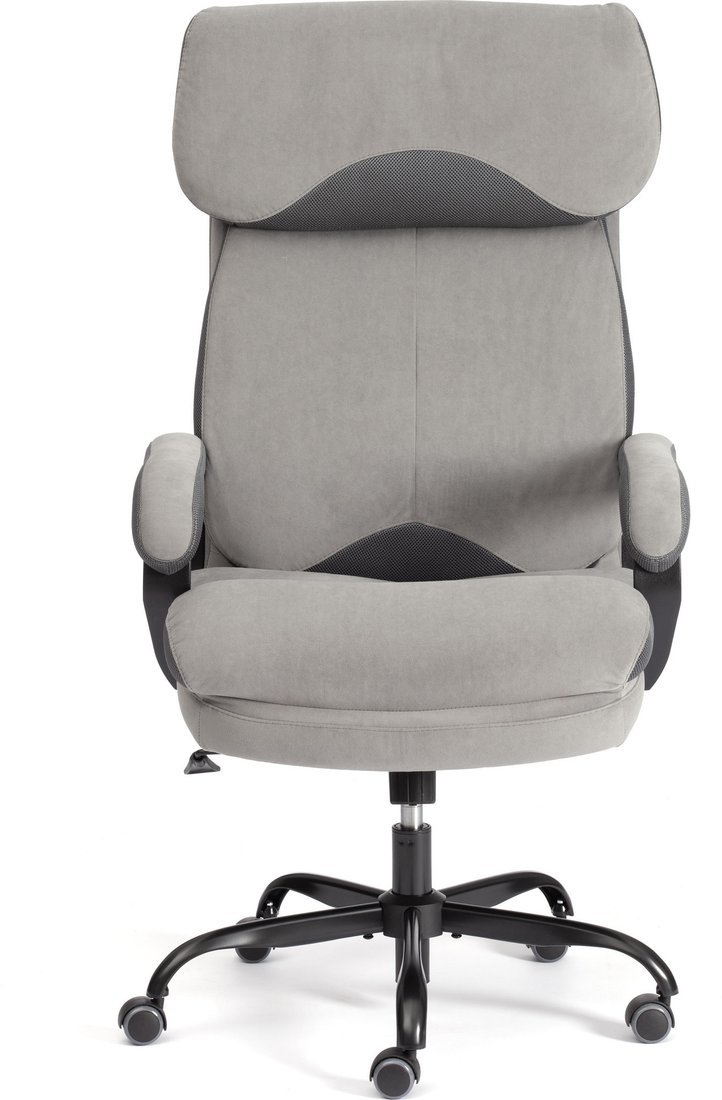 Офисное кресло TetChair Duke metal BL (велюр, серый)