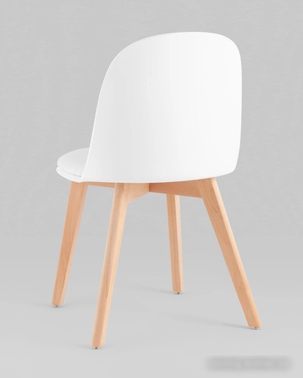 Стул Stool Group Fog с подушкой SL-7022DM (белый, деревянные ножки)