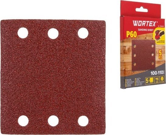 Набор шлифлистов Wortex 1334429 (5шт)