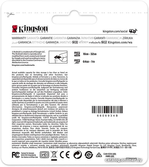 Карта памяти Kingston Canvas Select Plus microSDXC 512GB