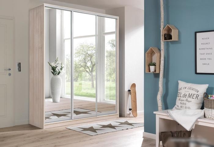 Шкаф-купе Рэйгрупп 203450 YSX Elgon РГ-08.05 (ясень снежный/сосна натуральная/хром)