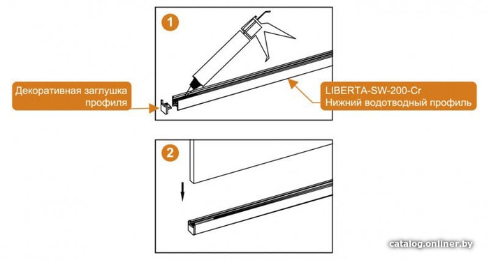 Душевая стенка Cezares LIBERTA-L-2-110-BR-Cr