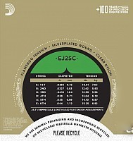 Струны для гитары D'Addario EJ-25C