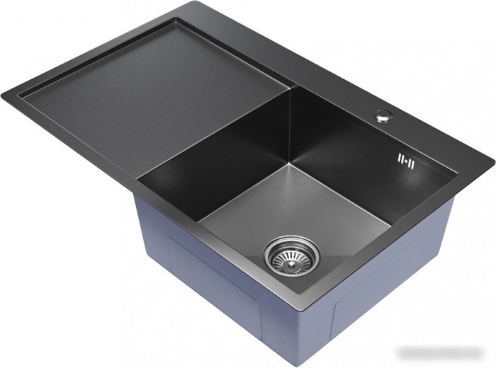 Кухонная мойка Mixline Pro 552923 (черный графит, с сифоном)
