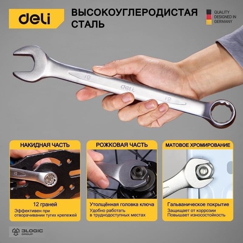Набор ключей Deli DL130008A (8 предметов)