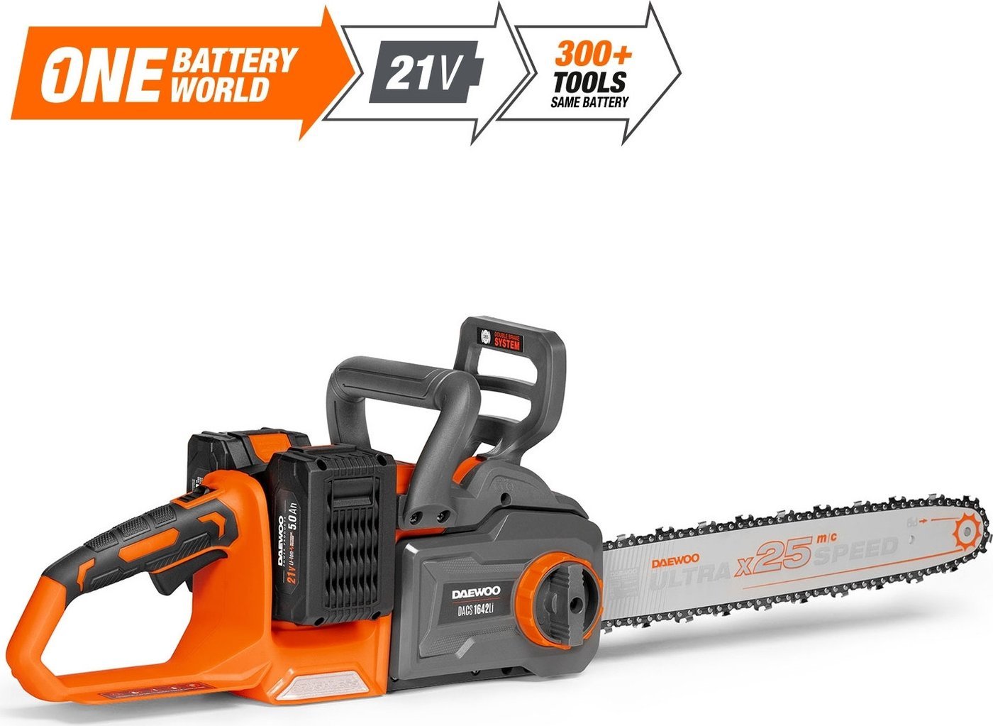 Аккумуляторная пила Daewoo Power DACS 1642Li Set (с 2-мя АКБ)