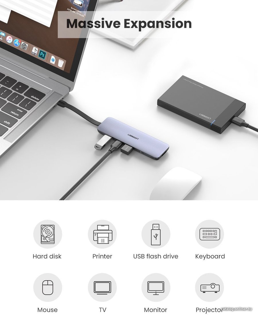 USB-хаб Ugreen CM285 70408