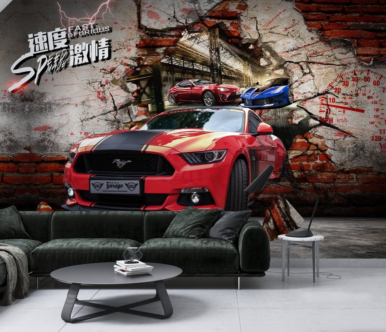Фотообои ФабрикаФресок Форсаж. Ford Mustang. Форд Мустанг. Для Гаража 1054270 (400x270)