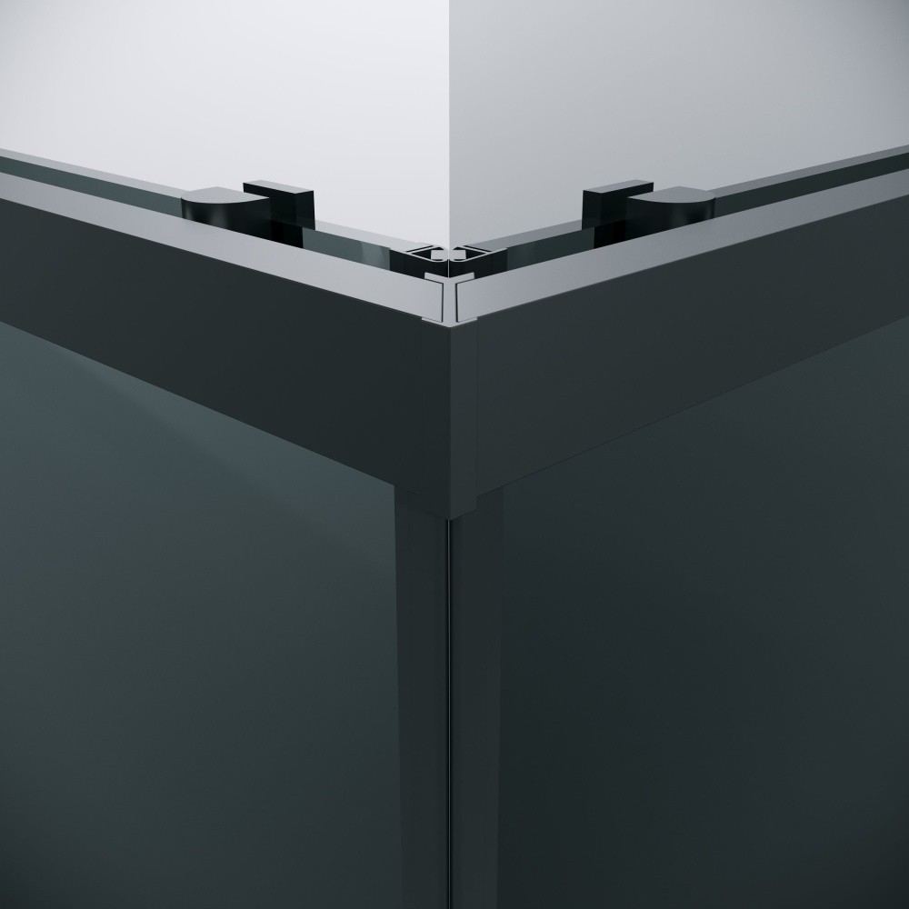 Душевой уголок Grossman Cosmo 90x90x195 300.K33.02.9090.21.10 (черный матовый/тонированное стекло)