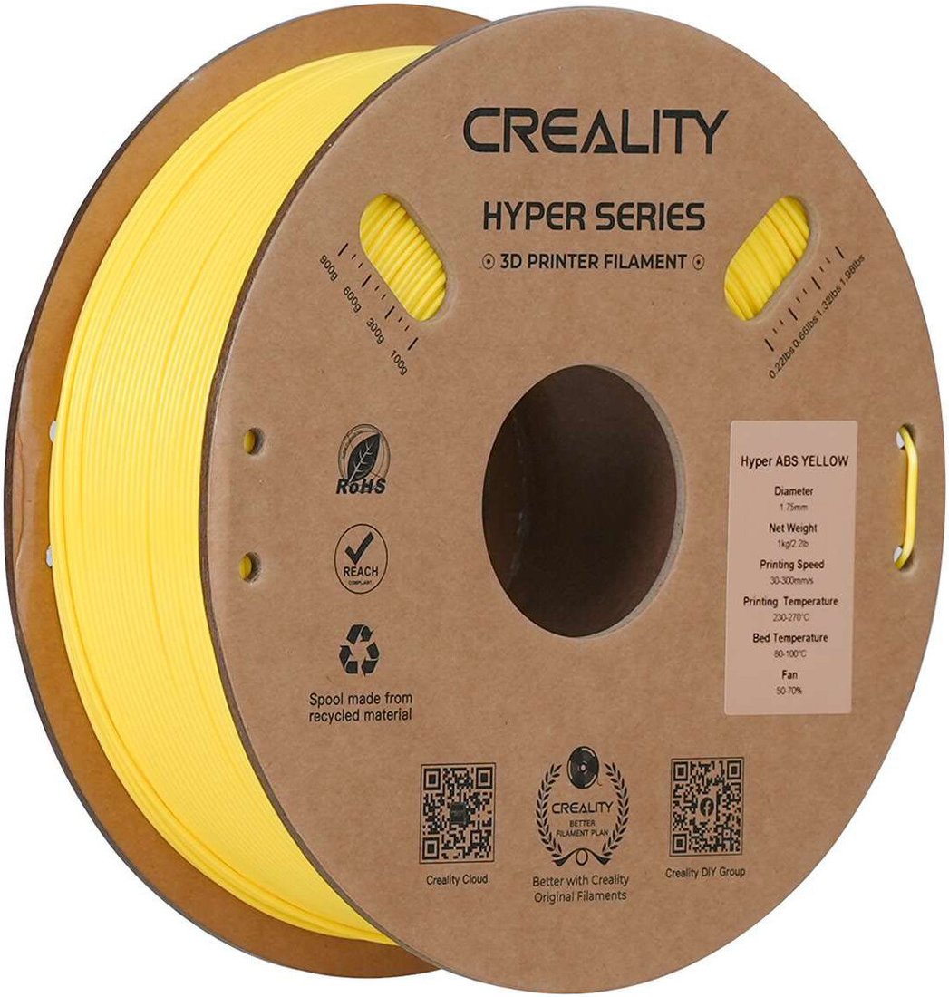 Филамент Creality ABS Hyper 1.75мм 3301020055 (1 кг, желтый) Филамент Creality ABS Hyper 1.75мм 3301020055 (1 кг, желтый)
