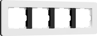 Рамка Werkel Split W0043068 (белый/черный, Soft-Touch)