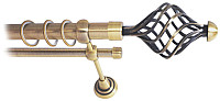 Карниз для штор Lm Decor Вираж 098 2р гладкий 25/16мм (антик, 2.4м)