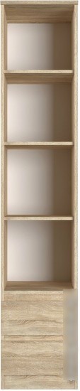 Книжный шкаф Евва Турин ТР-4T2S-01/S (дуб сонома)