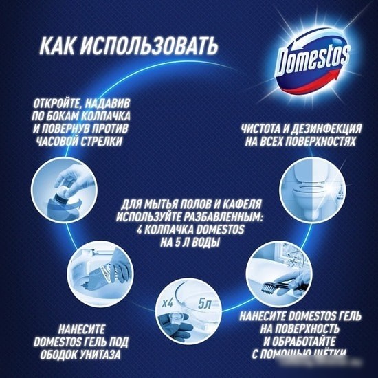 Универсальное средство Domestos Ультра белый 1 л