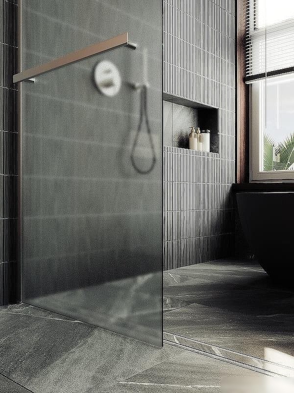 Душевая стенка MaybahGlass 99x195 MGD-1463-5ш (сатин стекло/хром матовый)