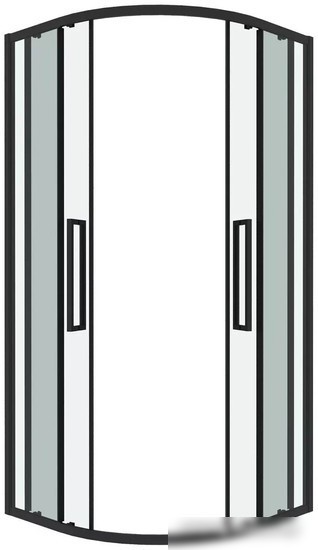 Душевой уголок Grossman Cosmo 80x80x195 301.K33.02.8080.21.00 (черный матовый/прозрачное стекло)
