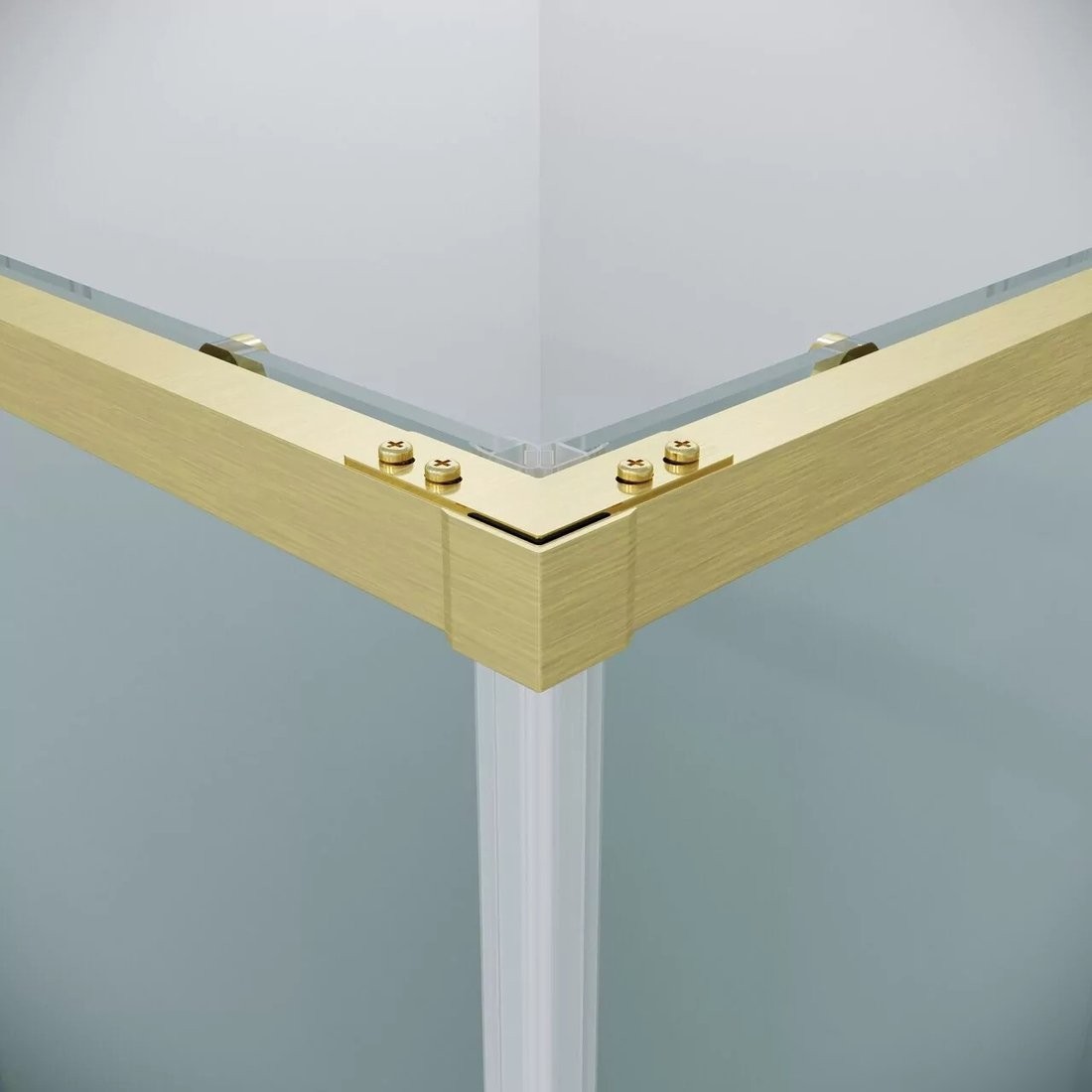 Душевой уголок Grossman Galaxy 90x90x195 300.K33.01.9090.32.00 (золото сатин/прозрачное стекло)