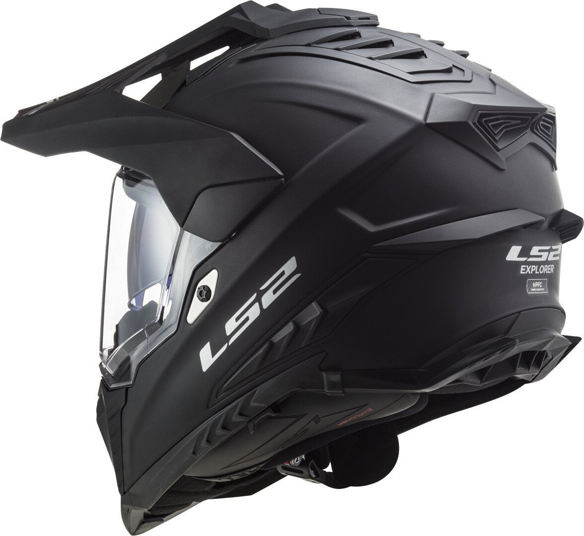 Мотошлем LS2 MX701 Explorer Solid (XL, черный матовый)